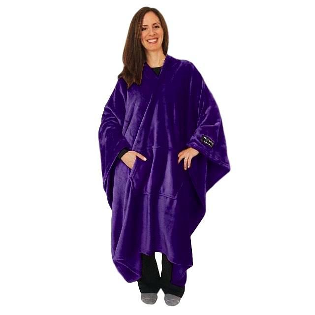 THROWBEE Blanket-Poncho - PURPLE