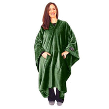 THROWBEE Blanket-Poncho - GREEN