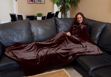 THROWBEE Blanket-Poncho - CHOCOLATE