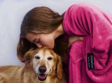 THROWBEE Blanket-Poncho - HOT PINK