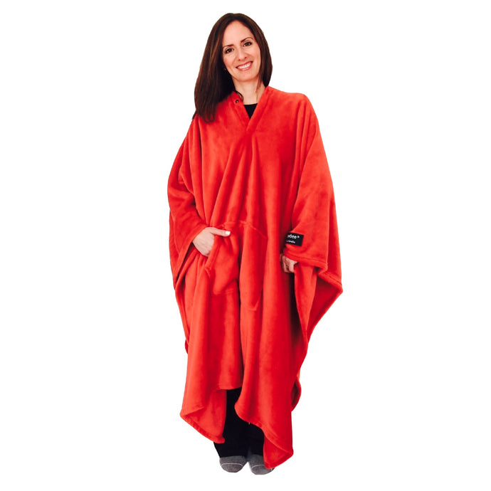 THROWBEE Blanket-Poncho - RED