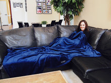 THROWBEE Blanket-Poncho - BLUE