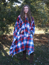 THROWBEE Blanket-Poncho - UPSTATE PLAID