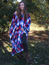 THROWBEE Blanket-Poncho - UPSTATE PLAID