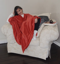 THROWBEE Blanket-Poncho - RED